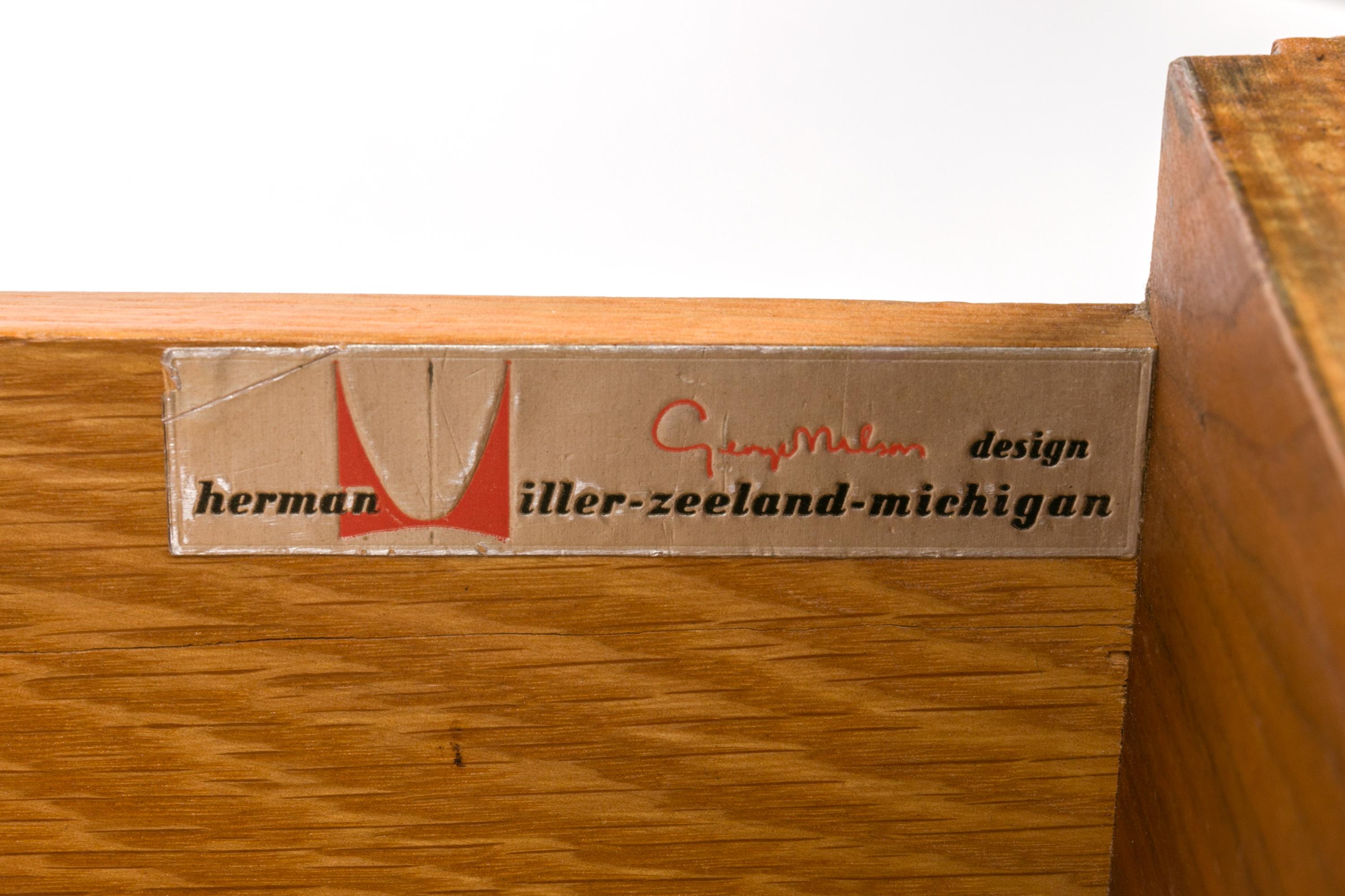 George Nelson Walnut Nightstands for Herman Miller, USA, 1950s 2