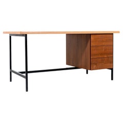 George Nelson Walnut & Steel Desk for Herman Miller