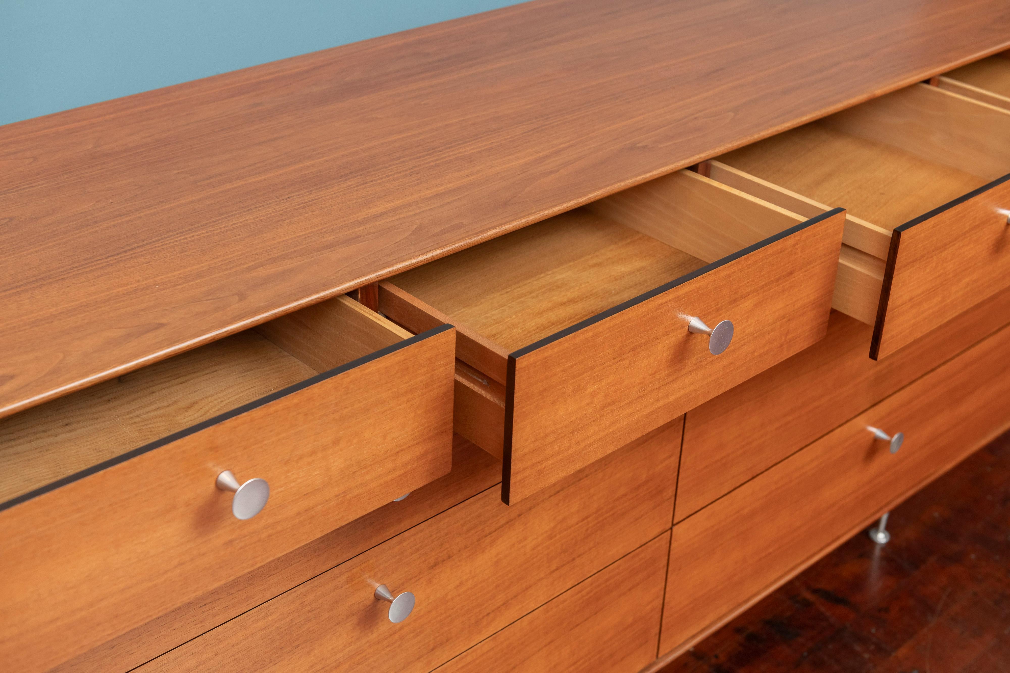 George Nelson Walnut Thin Edge Dresser for Herman Miller For Sale 2