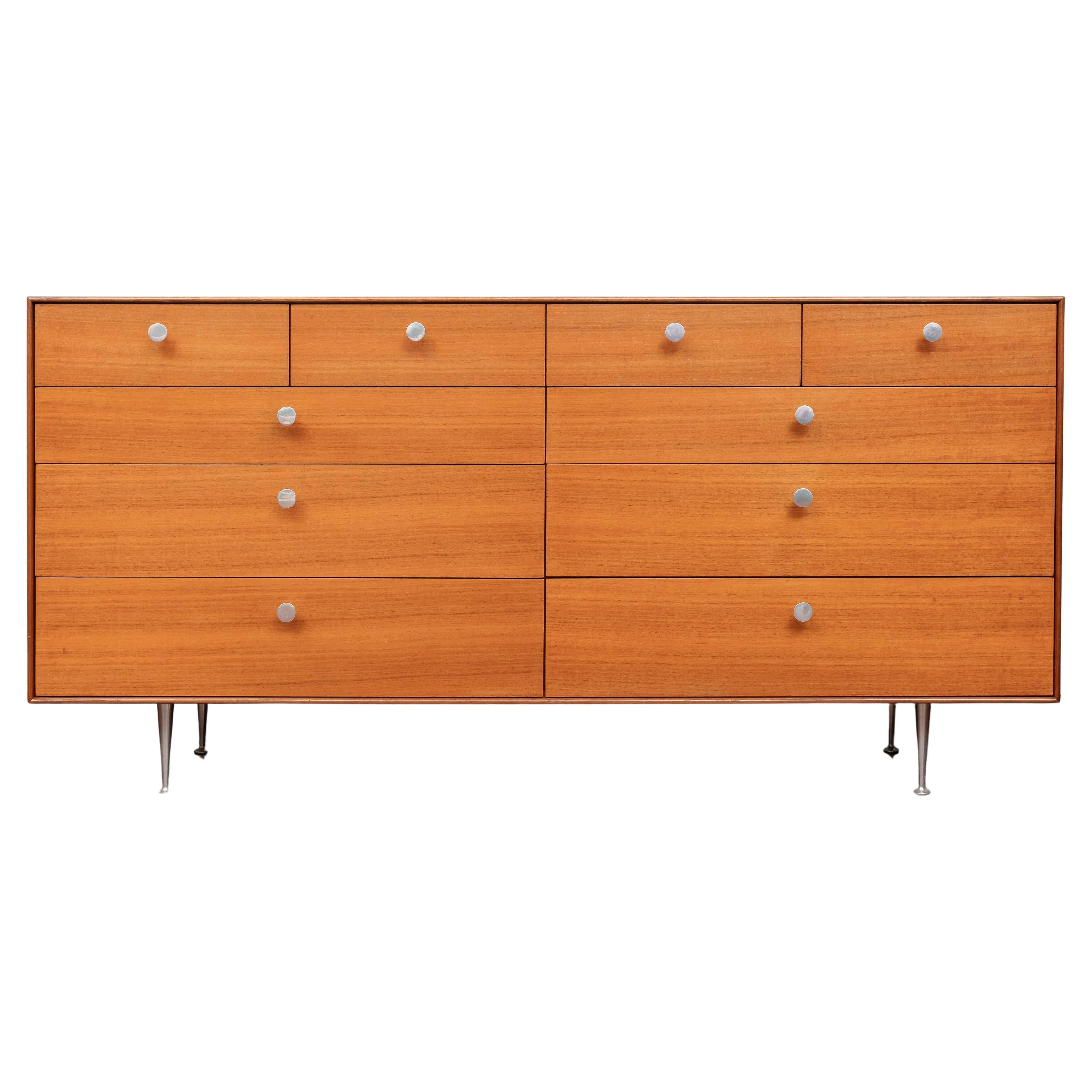 Cómoda George Nelson de nogal con bordes finos para Herman Miller