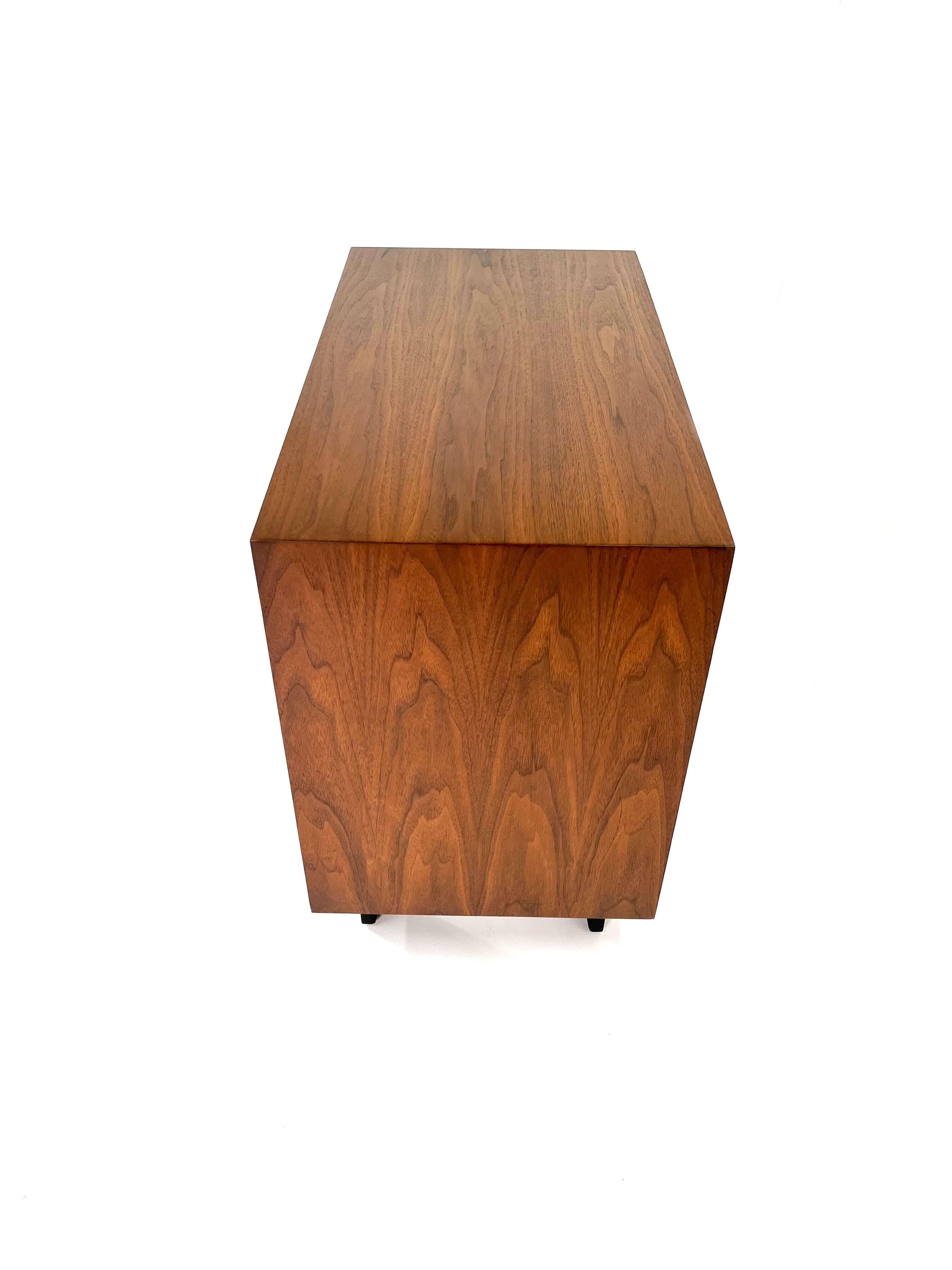 North American George Nelson Walnut Two Door Cabinet for Herman Miller
