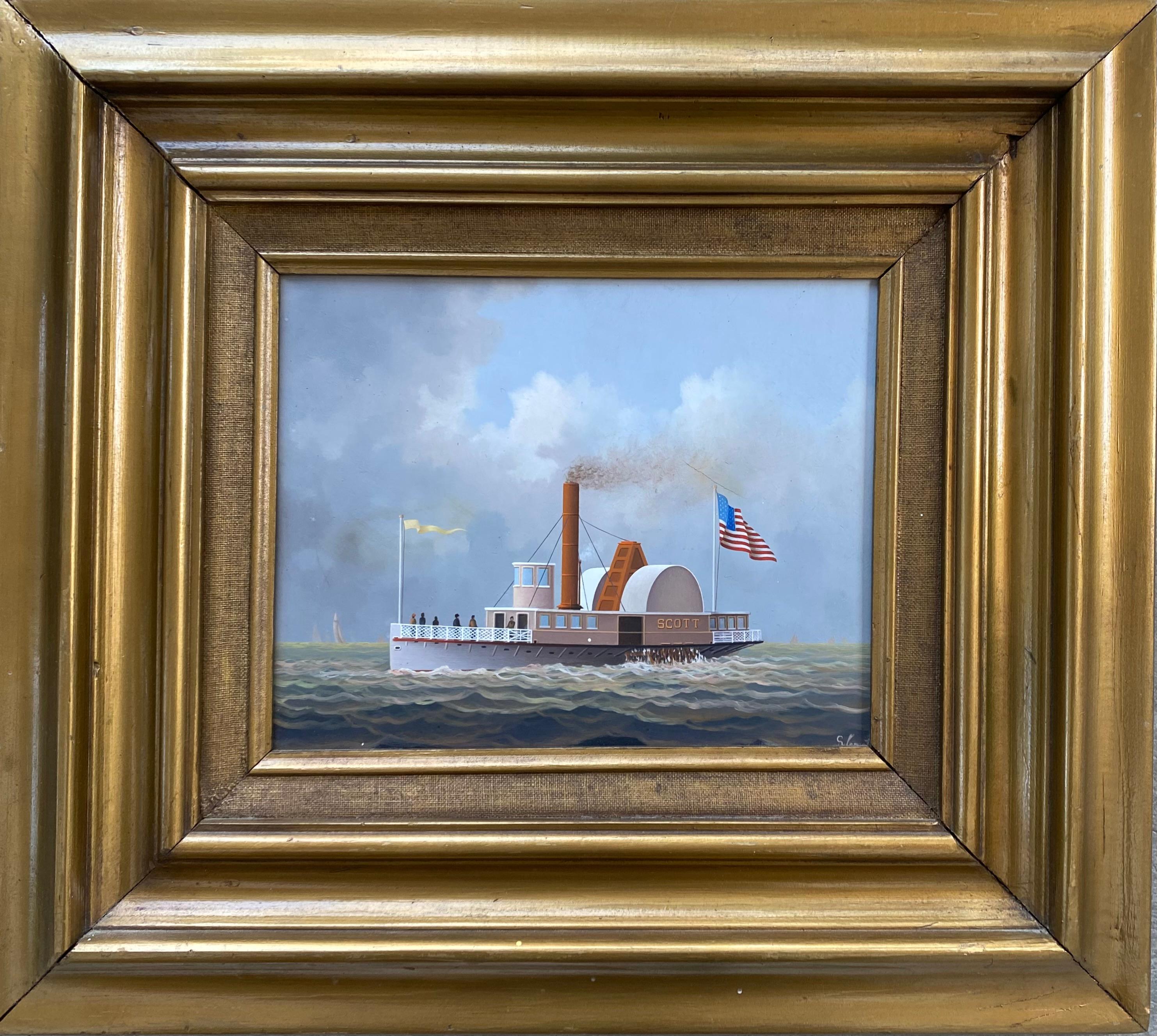 Sidewheeler Scott - Painting by George Nemethy