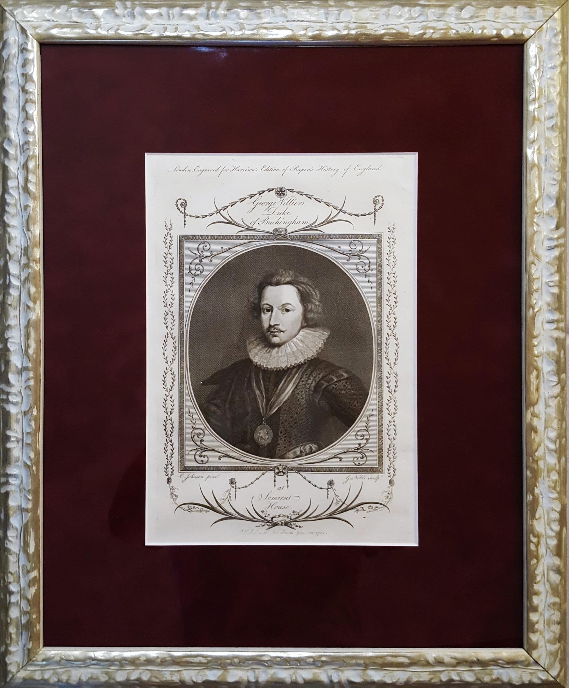George Villiers, Duke of Buckingham, at Somerset House - Print by George Noble