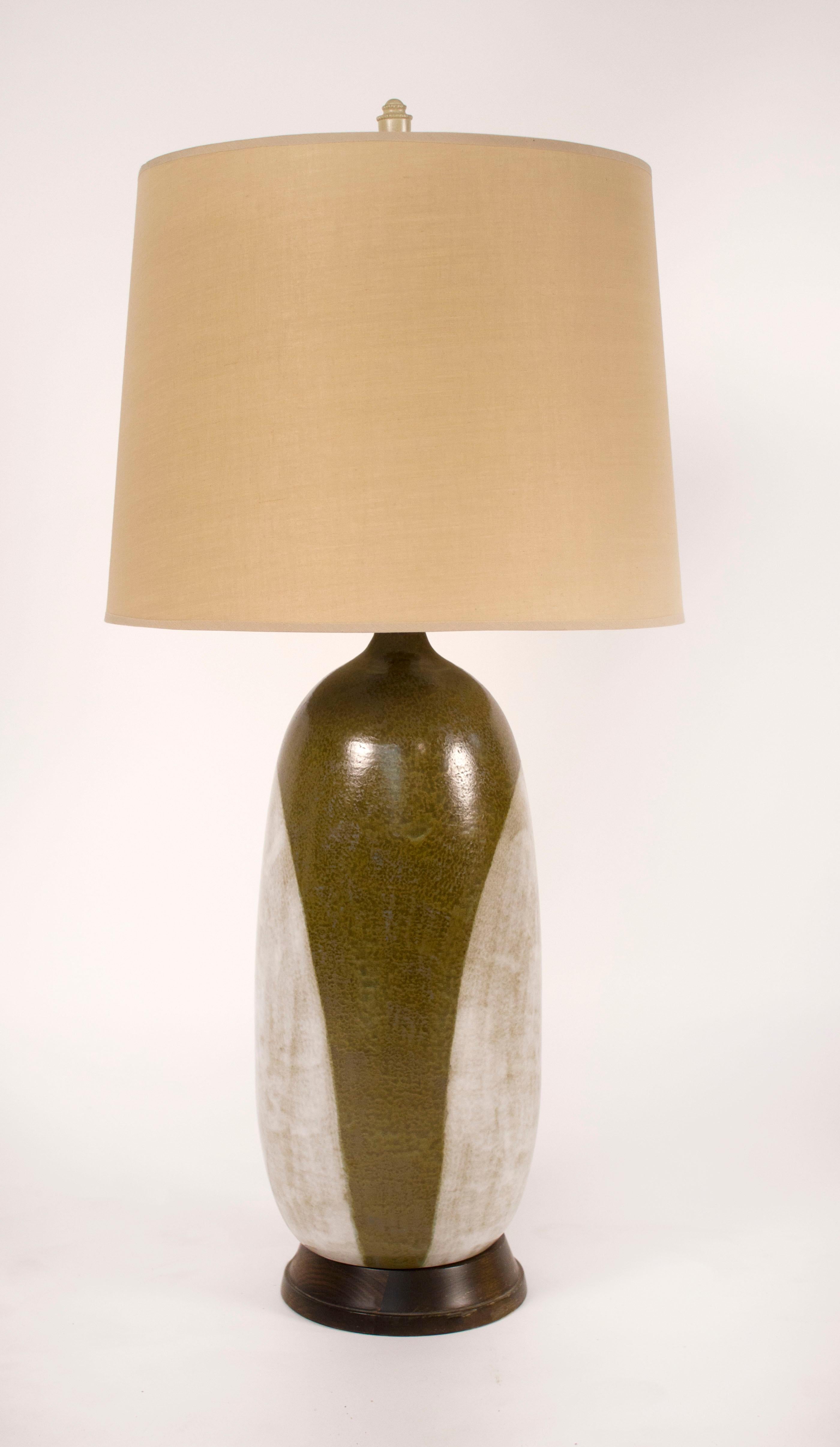 American George Nobuyuki for Sy Allan Designs California Modernist Studio Ceramic Lamp  For Sale