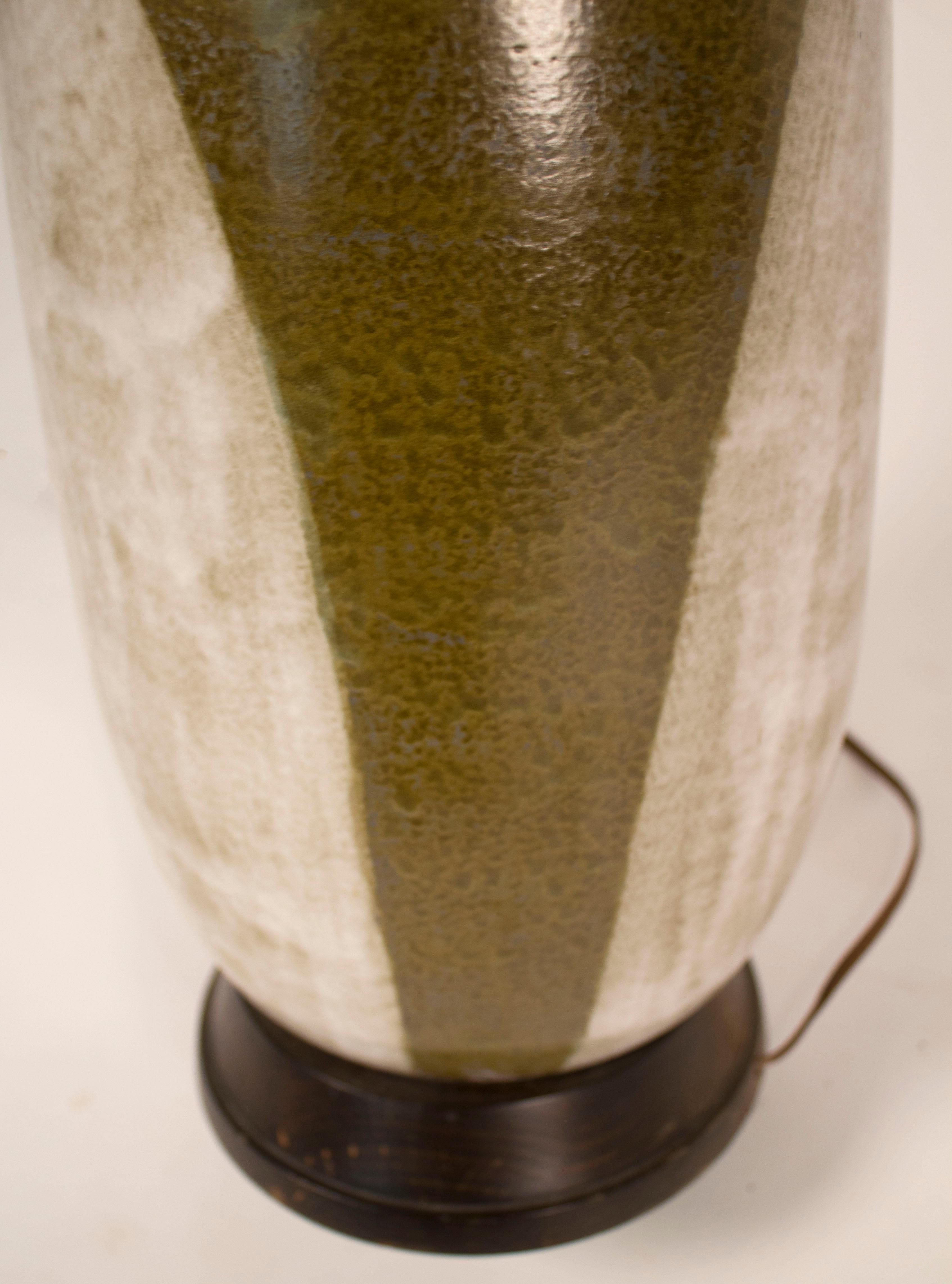 20th Century George Nobuyuki for Sy Allan Designs California Modernist Studio Ceramic Lamp  For Sale