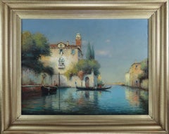 Oil Painting Pair by George Noel Bouvard " Venice, Morning and Evening"