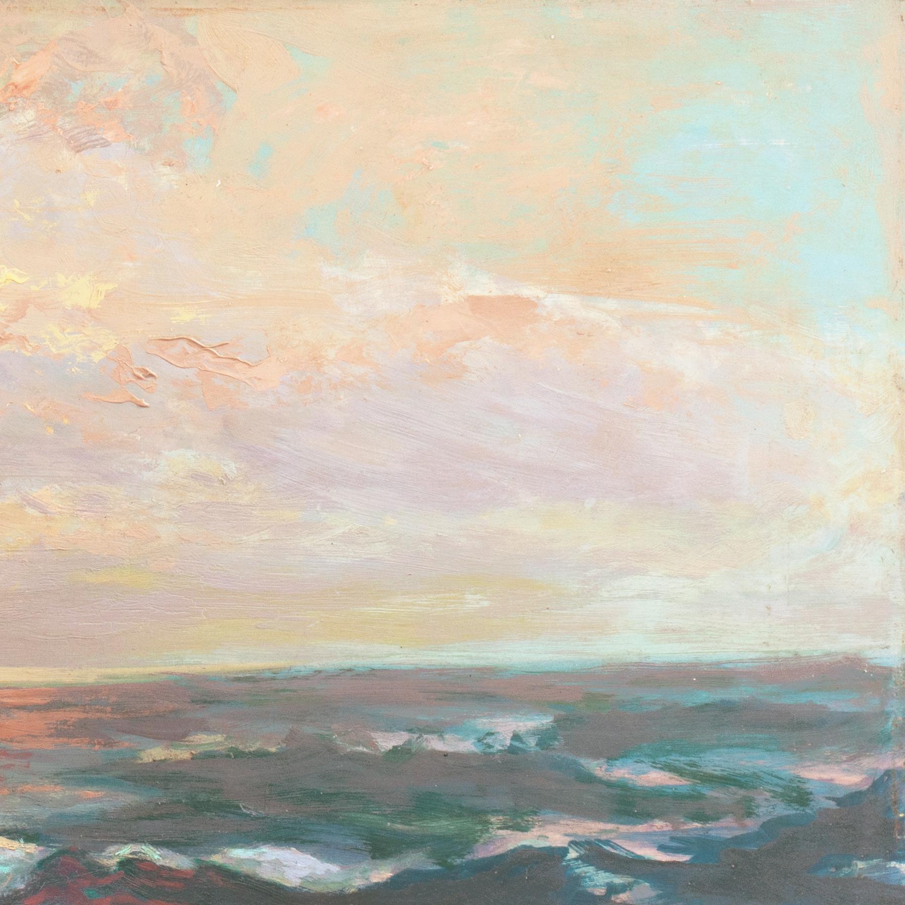 'Sunset Waves', Impressionist Seascape, Boston Museum, New York 1