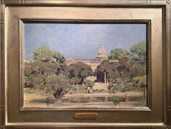 "Luxembourg Gardens, Paris" George Oberteuffer, Impressionist Landscape