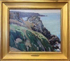 "Untitled (Coastal Cliffs, Brittany)" George Oberteuffer, Impressionist, Sea