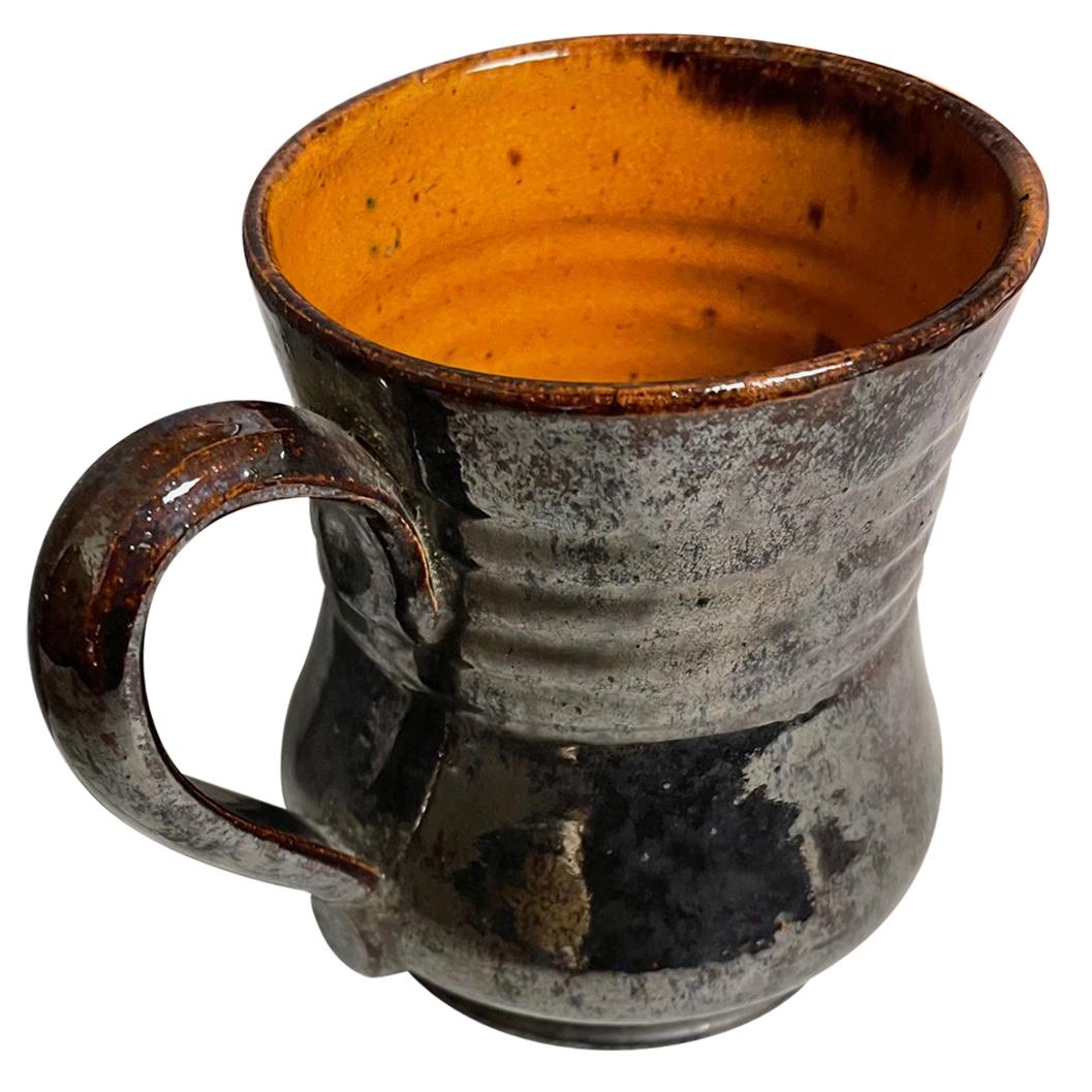 George Ohr Signed Pottery Handled Mug