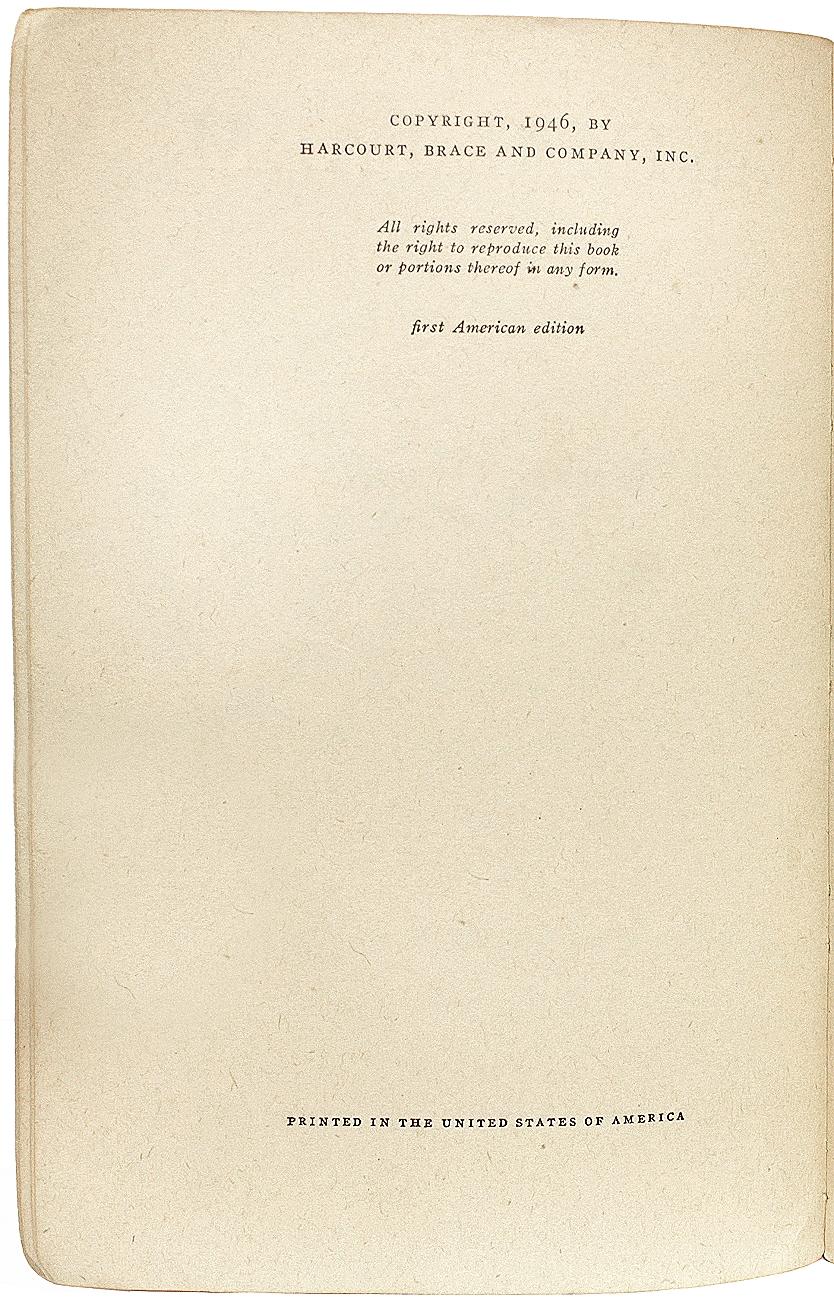 George ORWELL. Animal Farm. ADVANCE REVIEW COPY OF THE FIRST AMERICAN ED - 1946 In Good Condition In Hillsborough, NJ