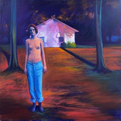 "Country Noir"; 36" x 36" Oil Painting by George Oswalt; Figurative Work, 2010-