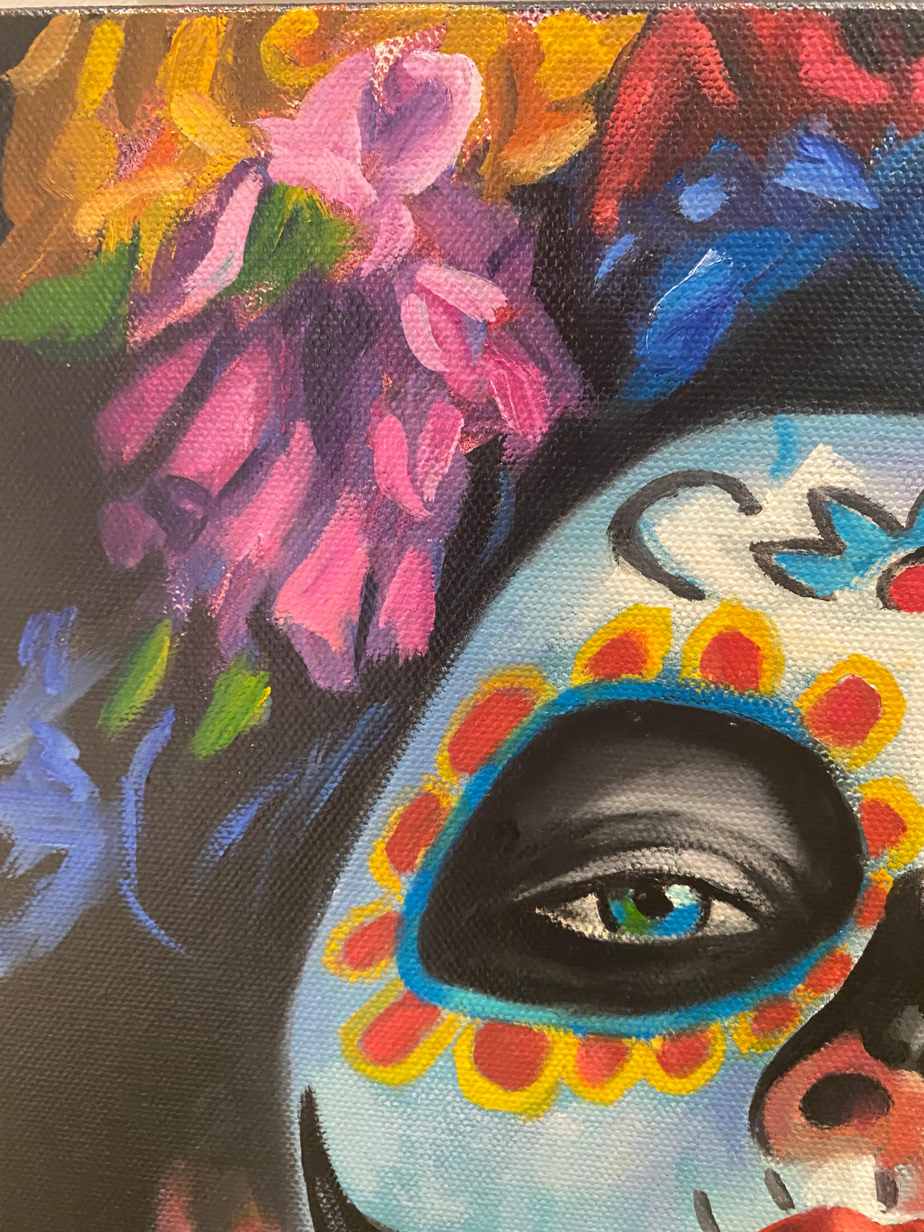 day of the dead paintings on canvas