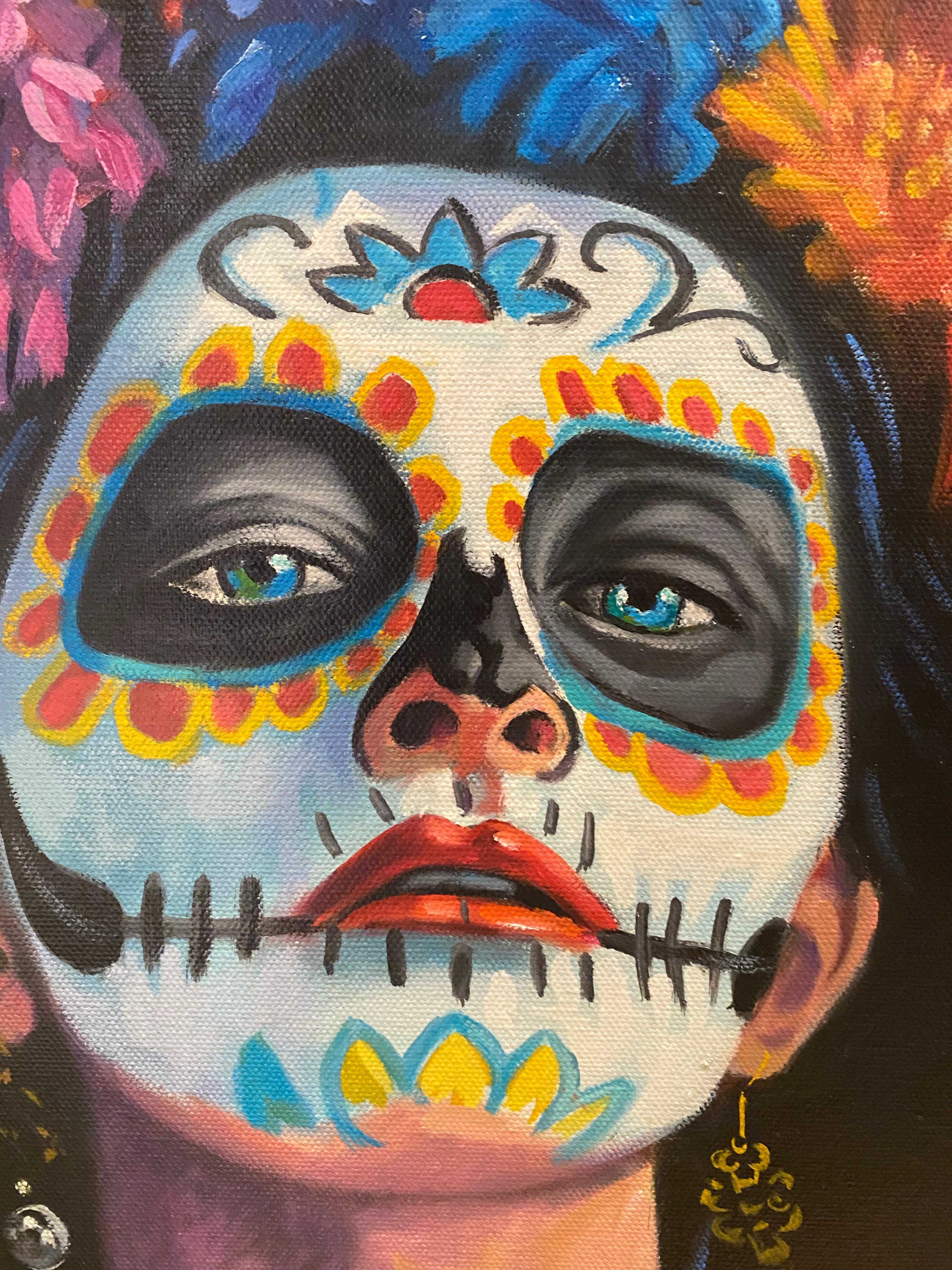 'Day of the Dead, ' by George Oswalt, Oil on Canvas Painting For Sale 1