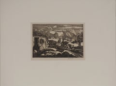 Prova d'acquaforte del paesaggio di Domingo dei primi del Novecento