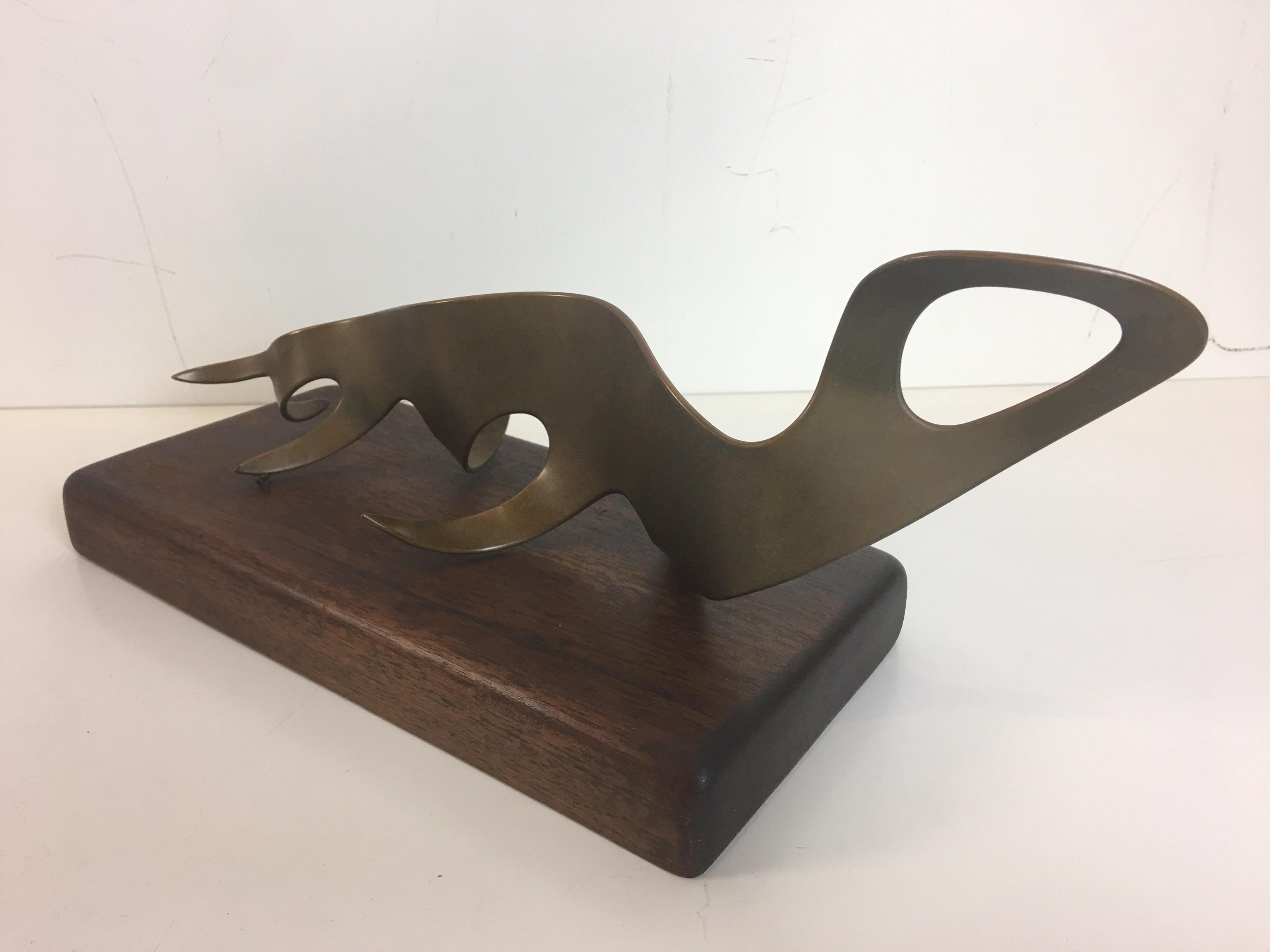 Mid-Century Modern George Owen “Caterpillar Brass Sculpture