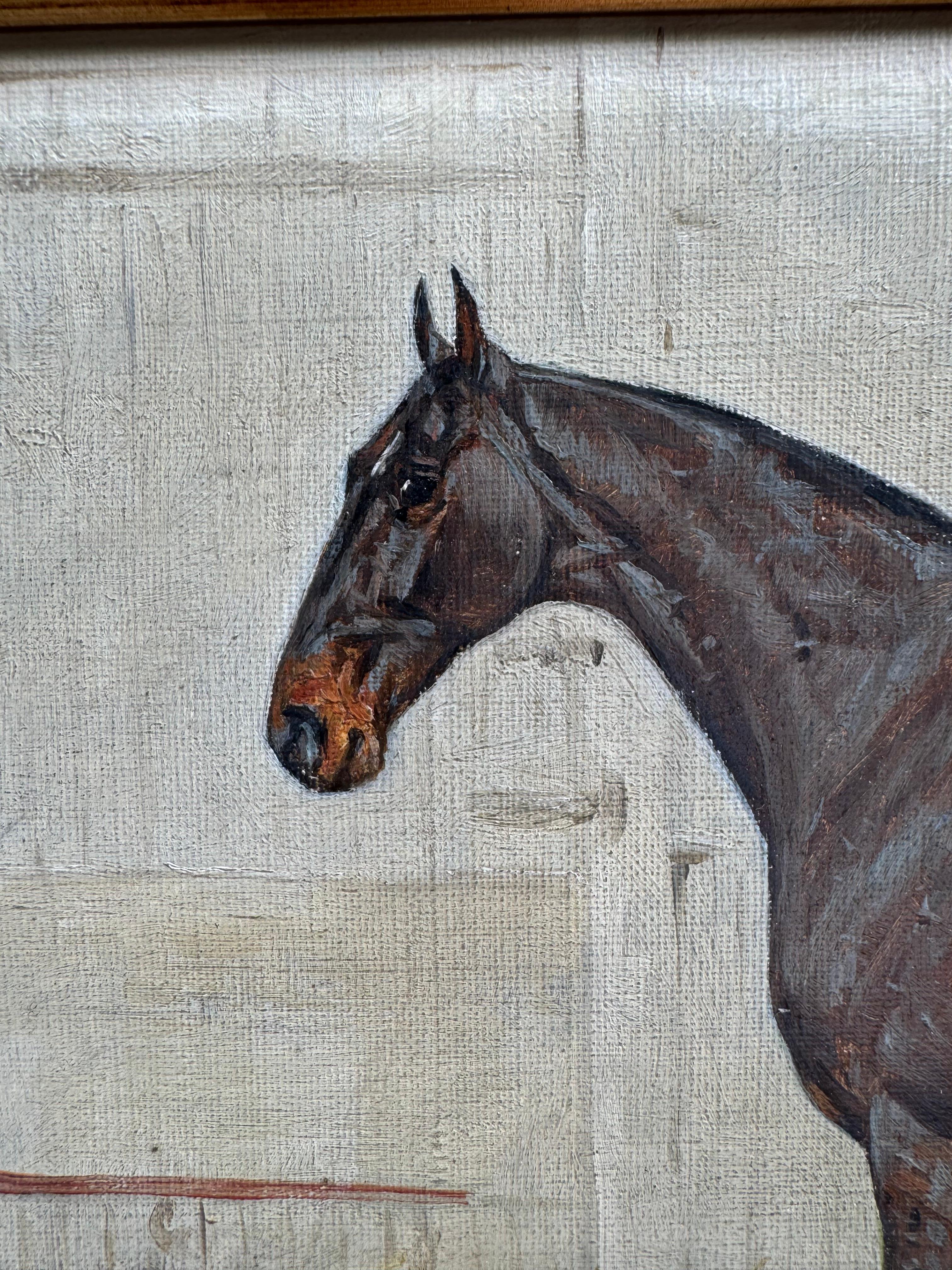 Este retrato de principios del siglo XX de un poni de polo, obra del estimado artista inglés George Paice, es una exquisita representación del arte equino, que muestra la notable habilidad de Paice para captar la elegancia, la fuerza y la refinada
