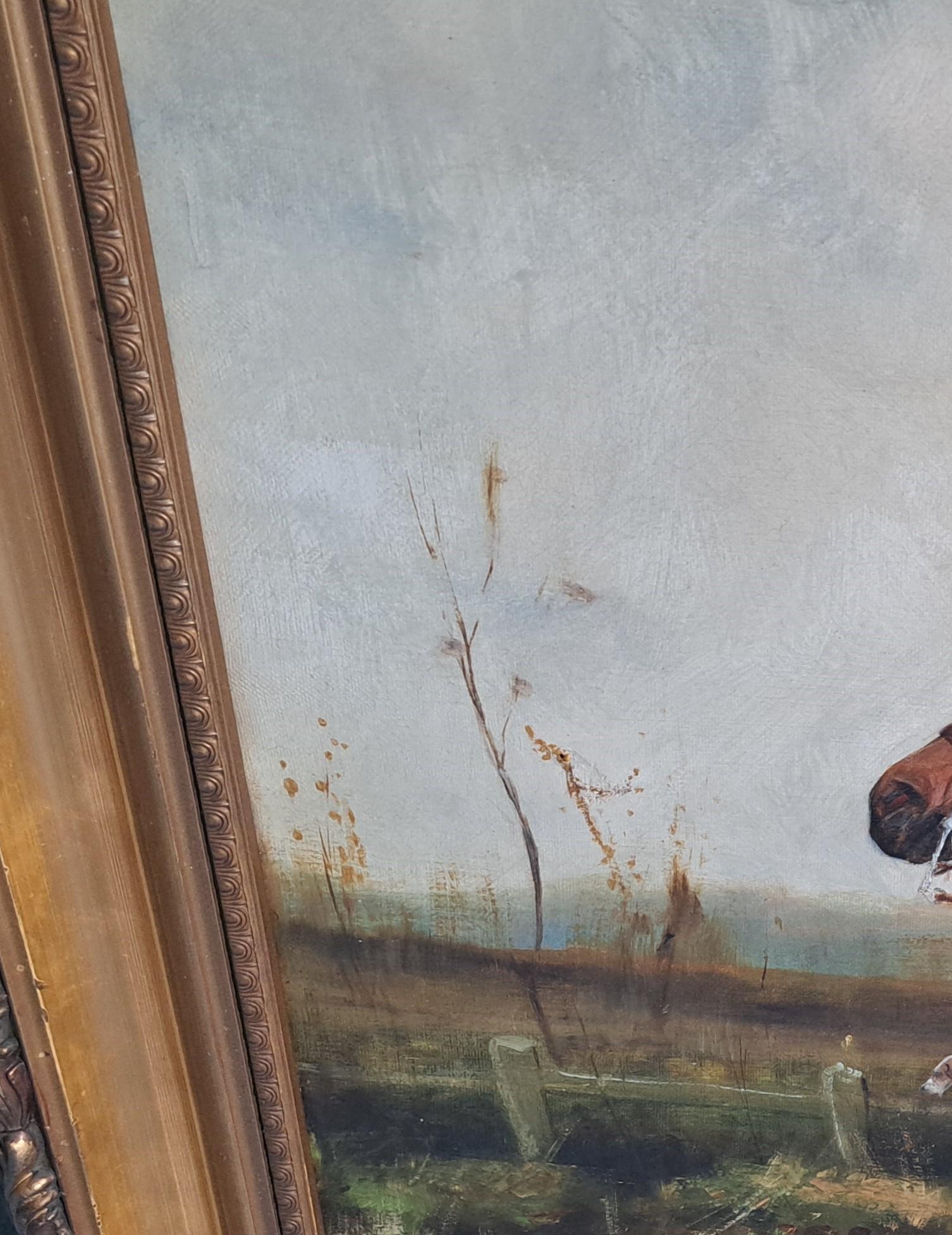 George Paice, XIX secolo, olio, cavallo e cavaliere con cani 4