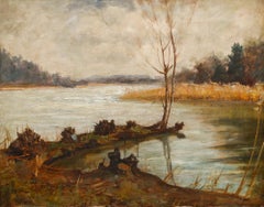 George Thomas Paice (1854-1925) - 1899 Oil, View of the Lake