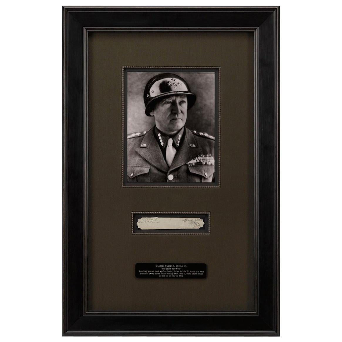 U.S. Army General George Patton Autographed Collage For Sale