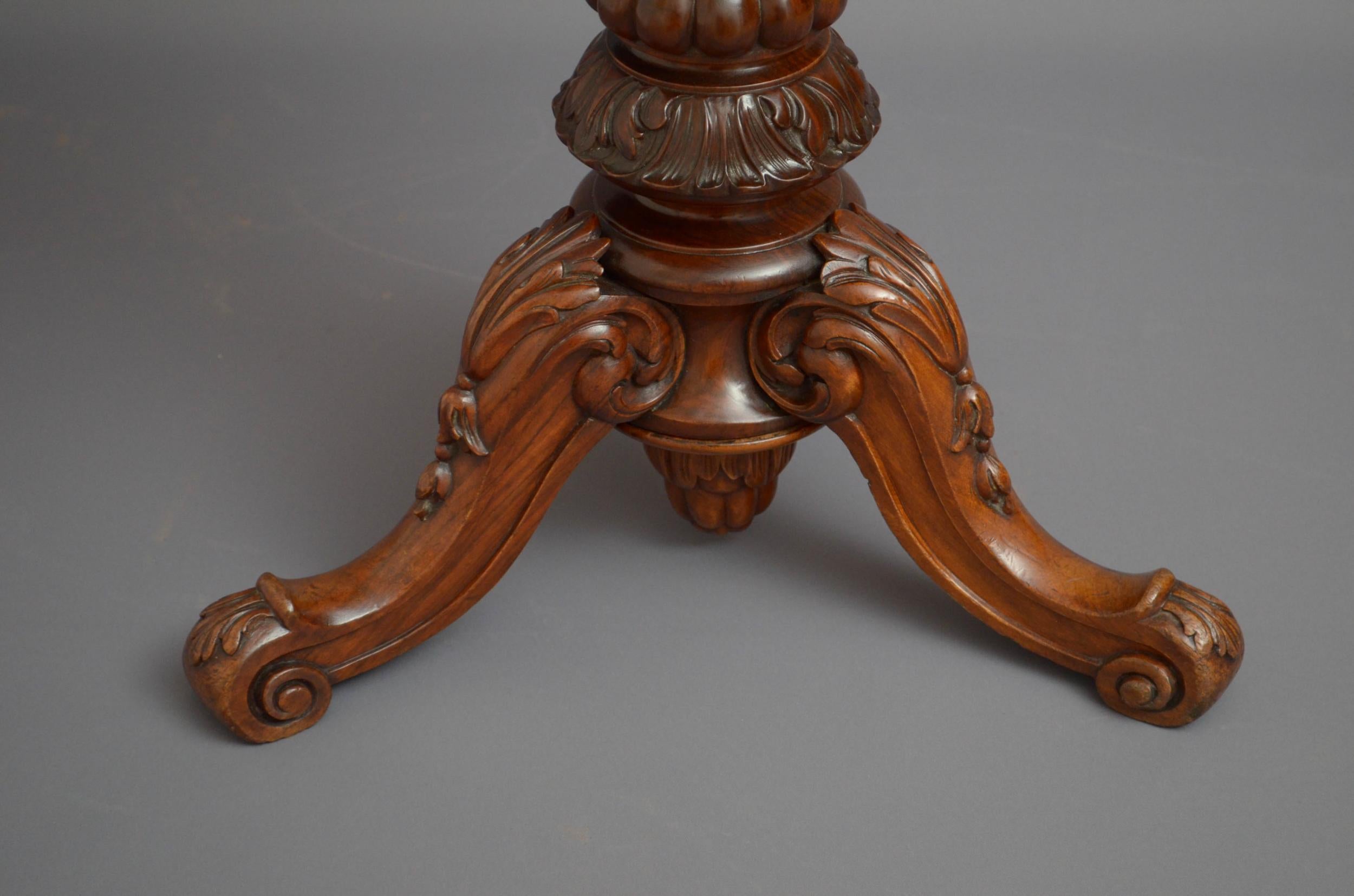 George Peachey Victorian Walnut Piano Stool 3