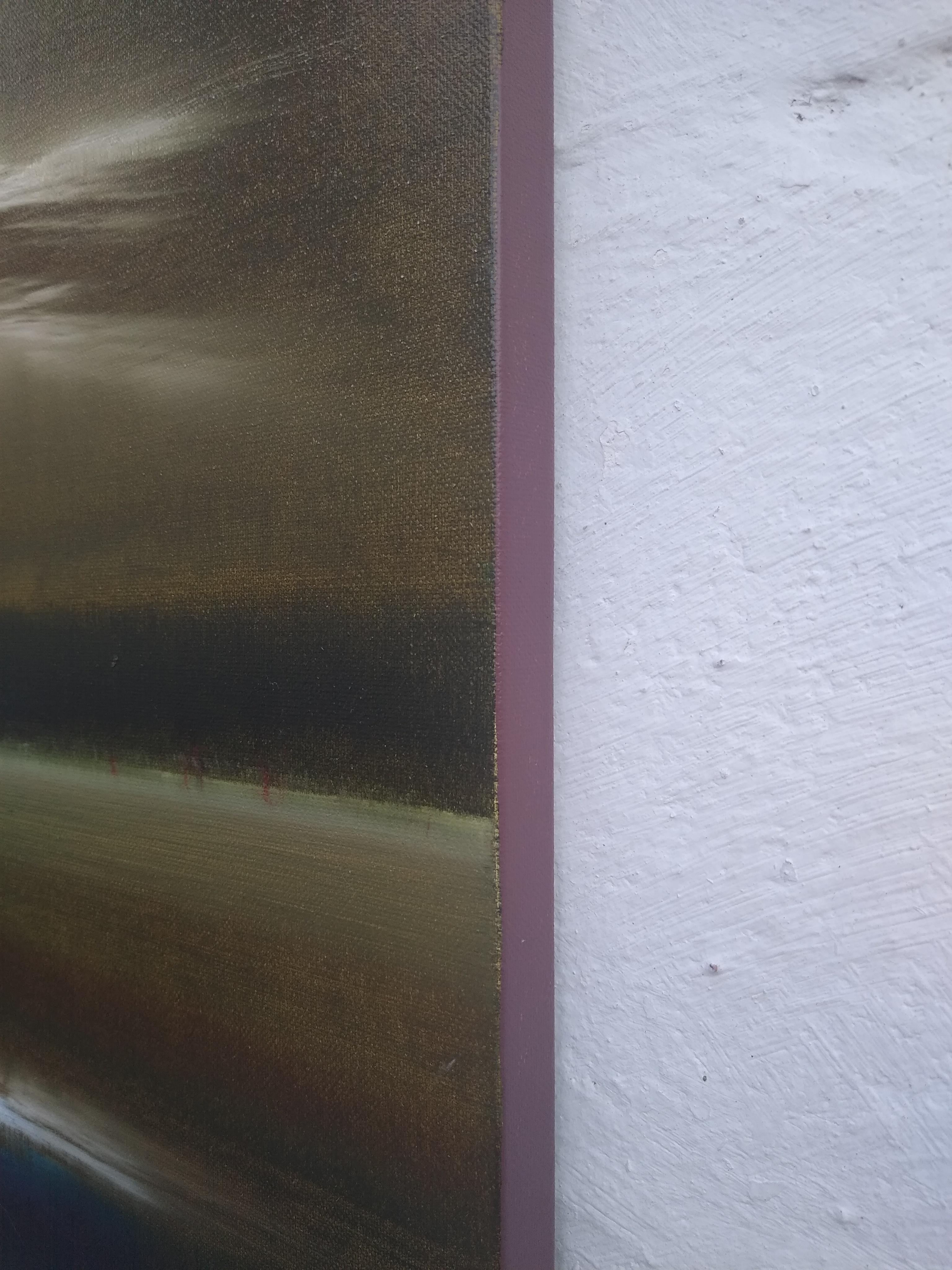 Notti d'estate, pittura ad olio astratta - Painting di George Peebles