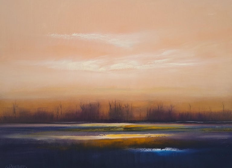 George Peebles Sunset View Abstract Oil Painting For Sale At