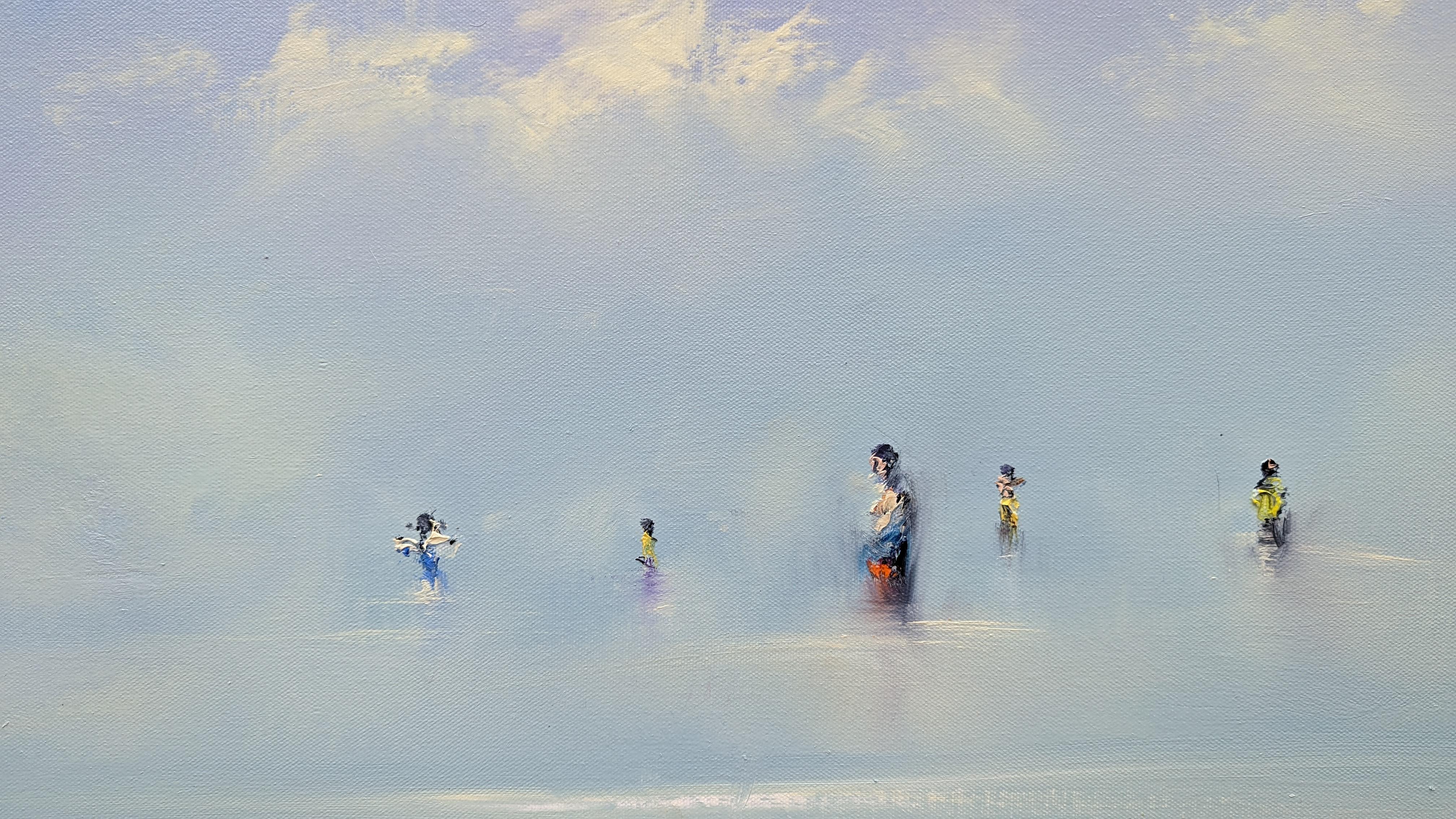 The Morning Swim, Abstract Oil Painting For Sale 2