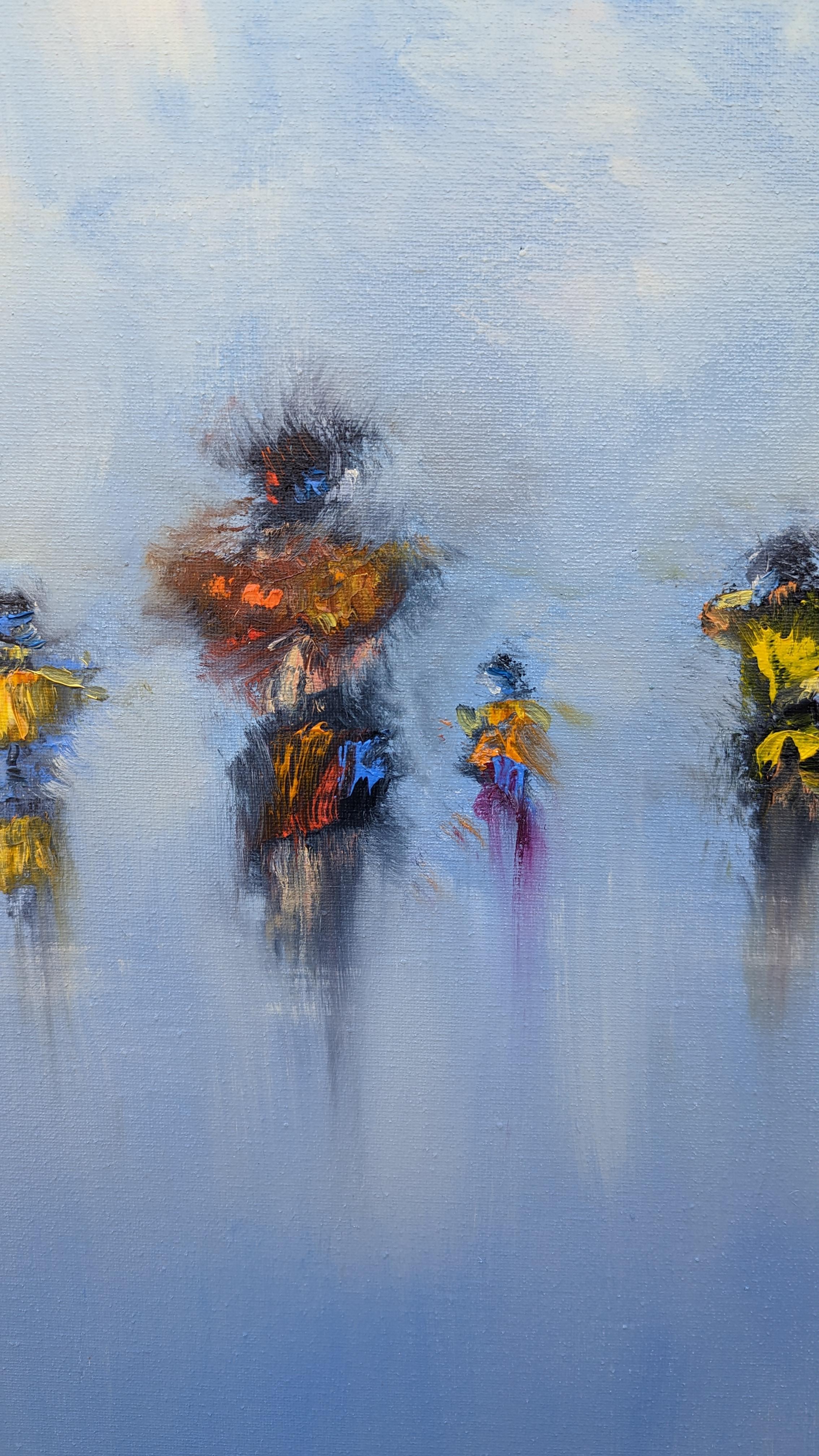 The Race, Abstract Oil Painting For Sale 1