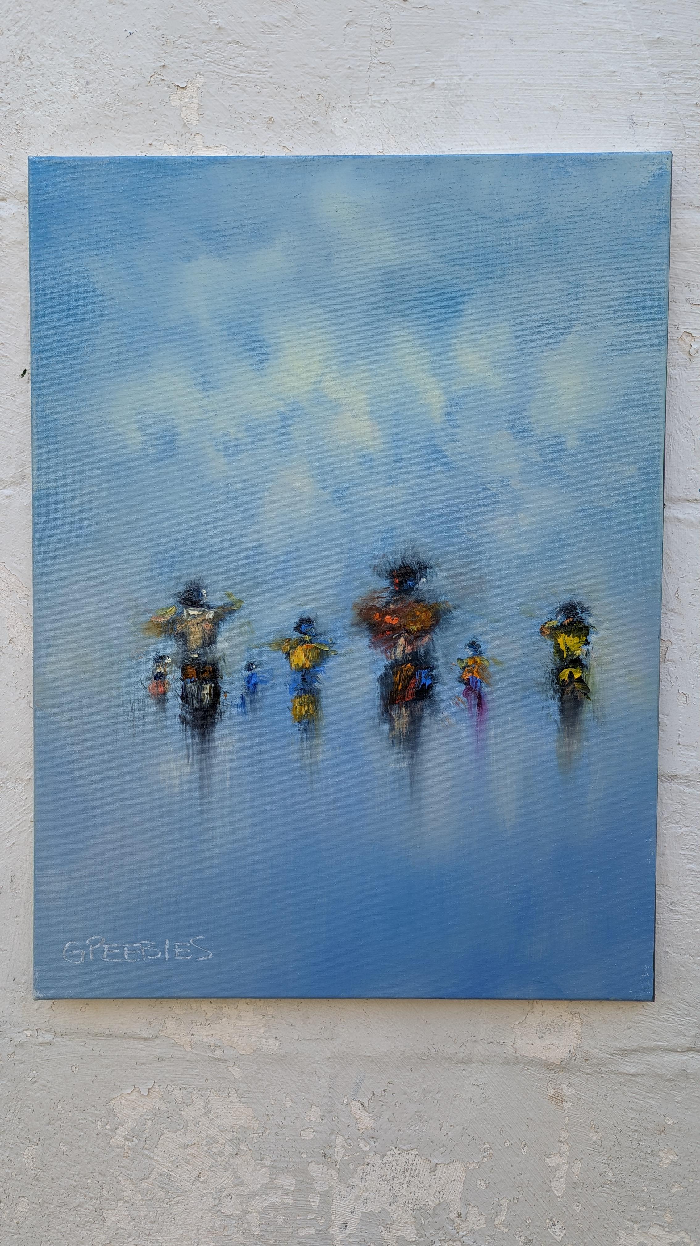 The Race, Abstract Oil Painting For Sale 2
