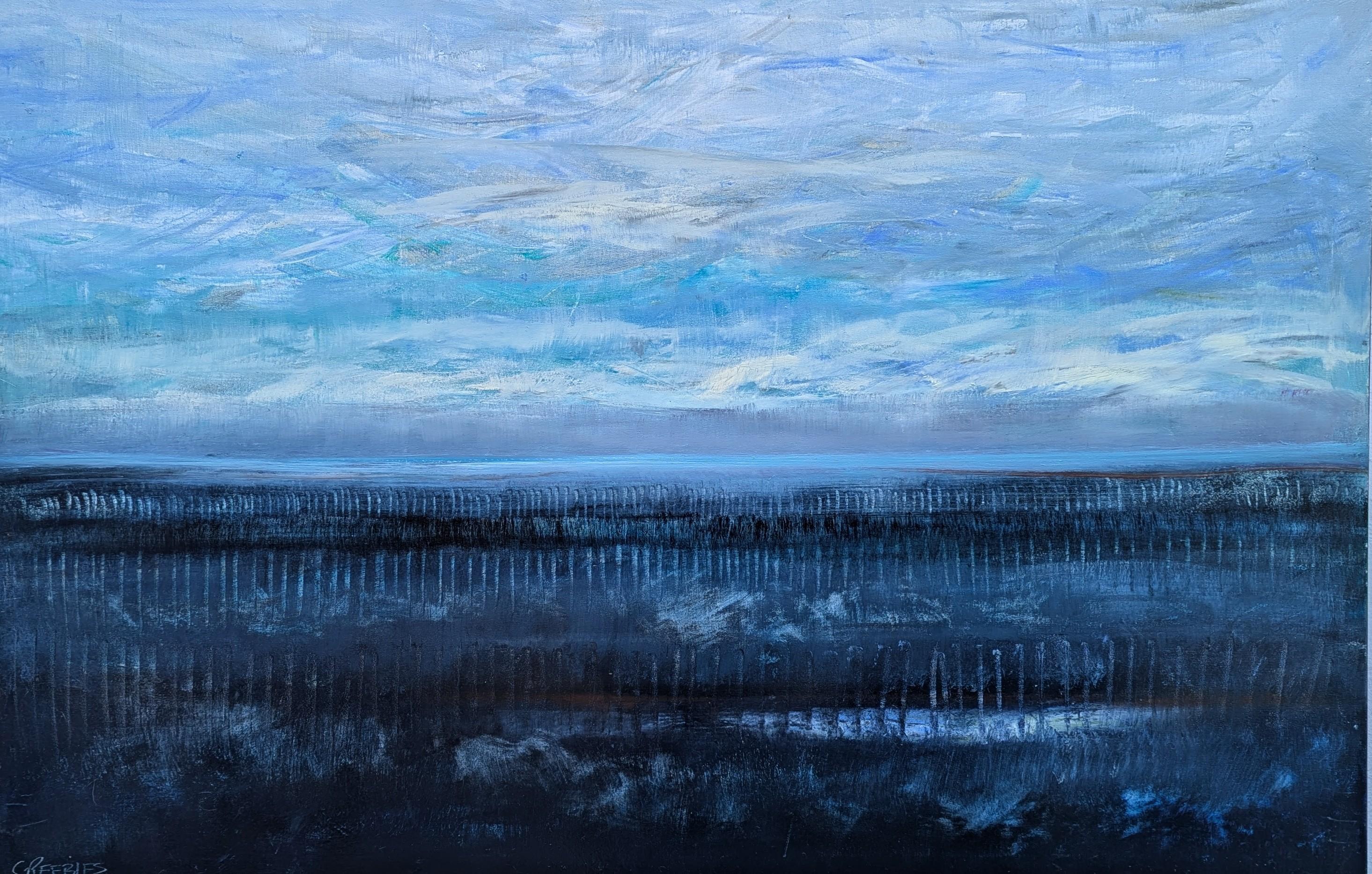 Abstract Painting di George Peebles - La quiete, pittura ad olio astratta