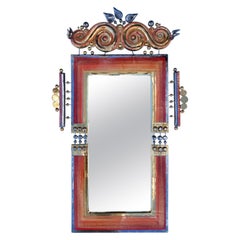 George Pelletier Mid-Century Modern Wall Mirror, France 1970