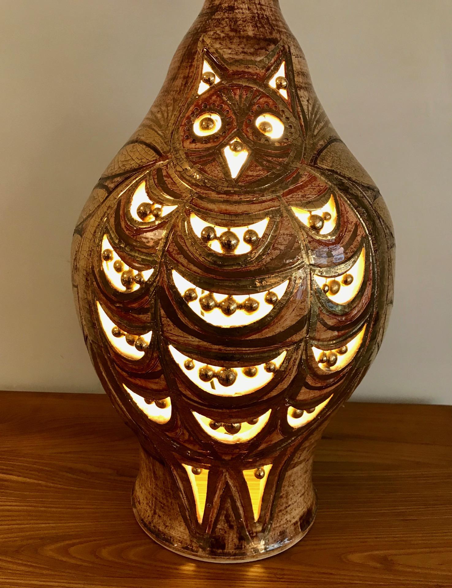 georges pelletier owl lamp