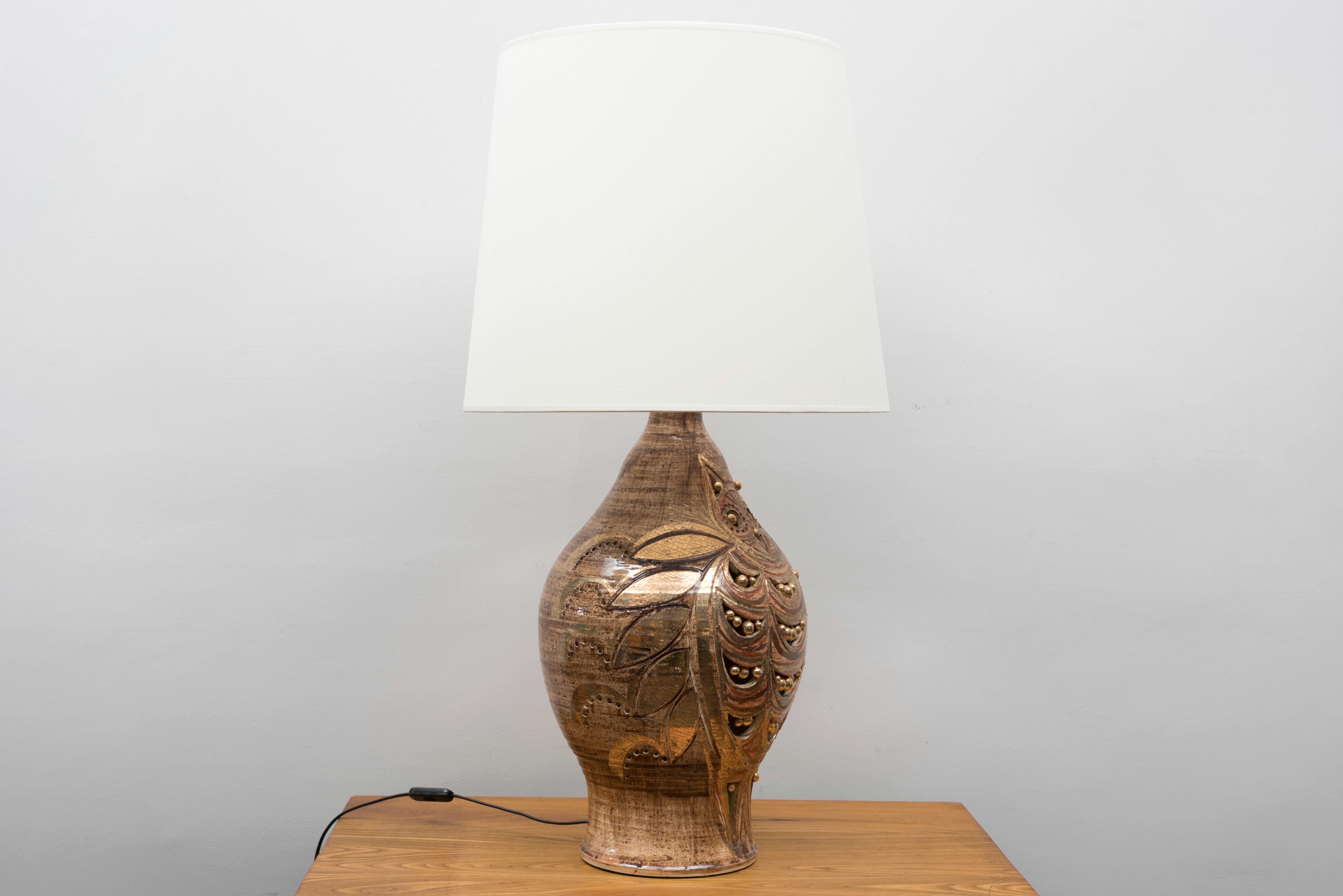 French George Pelletier Table Lamp, France, circa 1970
