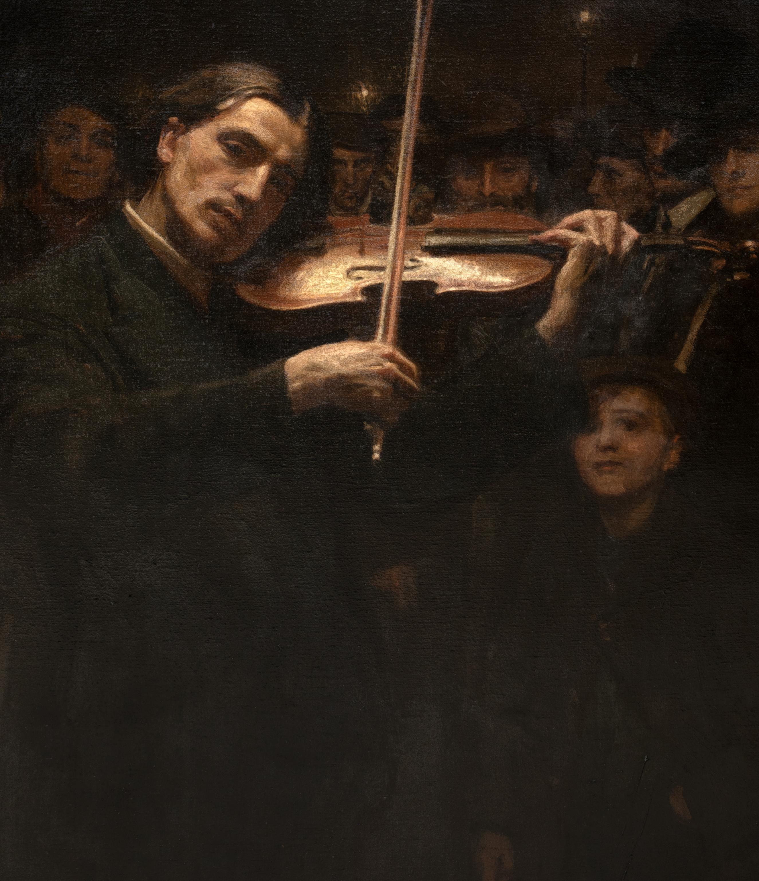 Il violinista a lume di candela, del 1914  George Percy JACOMB-HOOD (1857-1929) 4