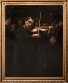 The Candlelit Violinist, datiert 1914 JACOMB-HOOD von George Percy (1857-1929)