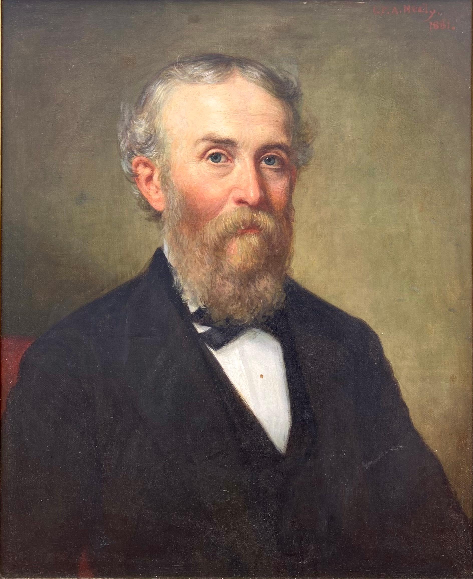 George Peter Alexander Healy Portrait Painting - “Portrait of Jacob Dolson Cox”