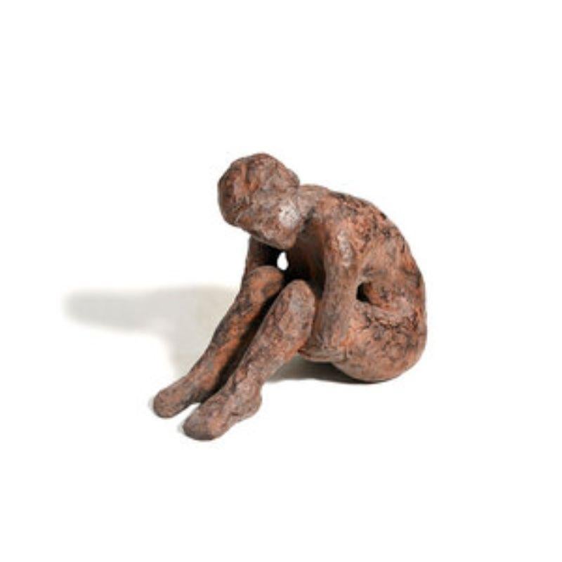 George Petrides Figurative Sculpture - Fiona’s Choice, Unique Multiple Resin and Metal Figure