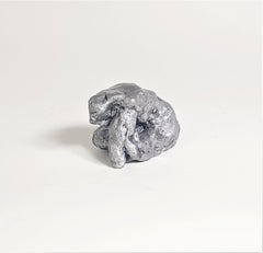 "Garth's Choice" Nude Abstract Small Sculpture, Silver