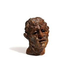 Greek Man of the 1940s, Natural Clay, Epoxy Clay, Iron, Acids Hellenic Head