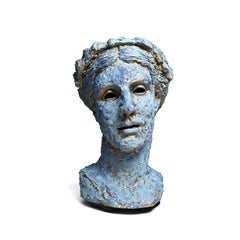 "Thalia, Muse of Comedy (Bust)" Over Life-size Portrait Sculpture