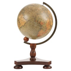 George Philip & Son English Terrestrial Globe on Original Stand