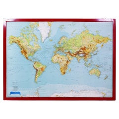 Mappa del mondo in rilievo di George Large 150x110 cm