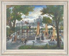 "Playground, Carl Schurz Park" George Picken, New York City, East River, UES WPA