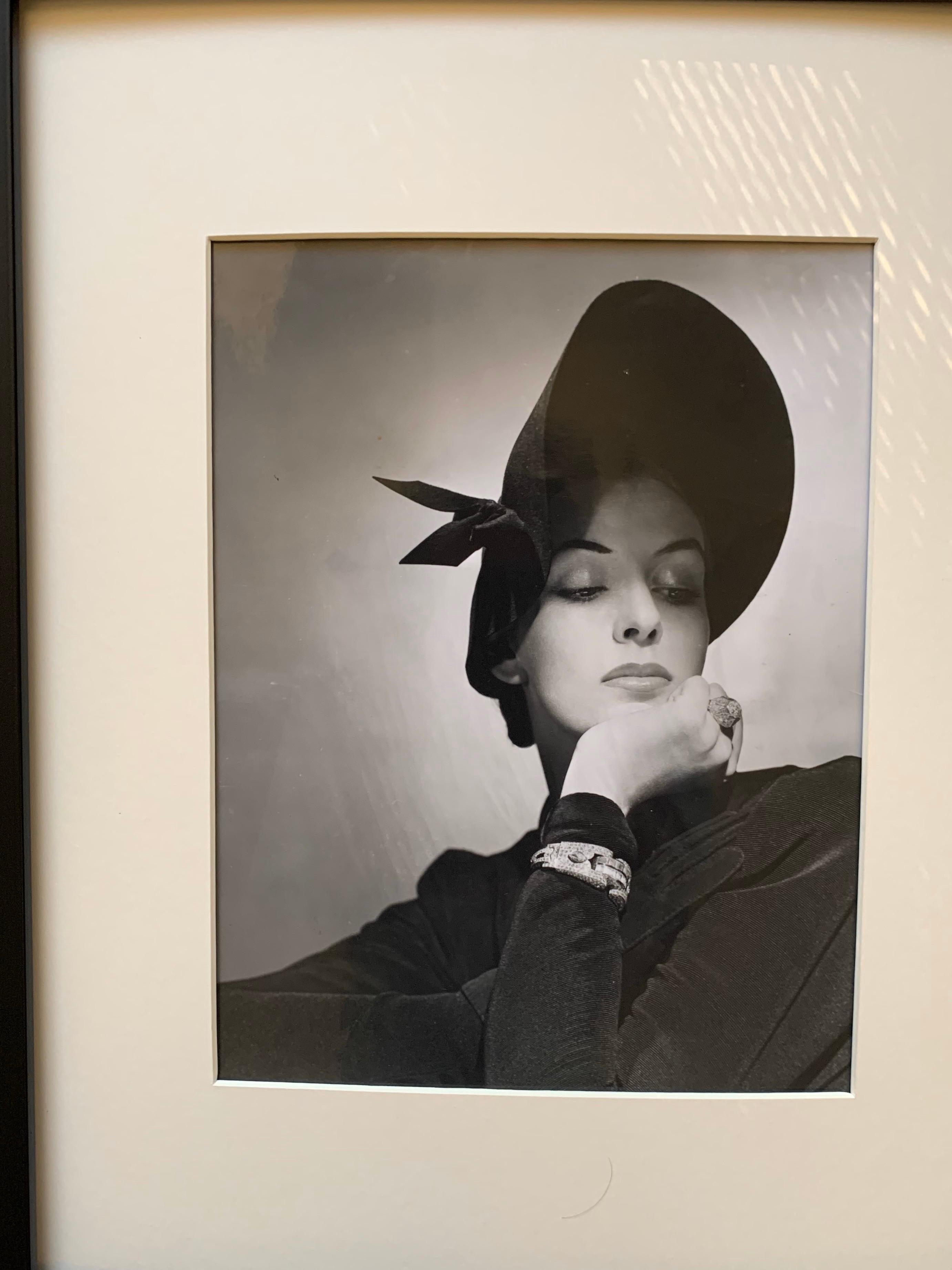 George Platt Lynes Original B&W Photograph Portrait, Vogue Magazine In Good Condition For Sale In Palm Springs, CA