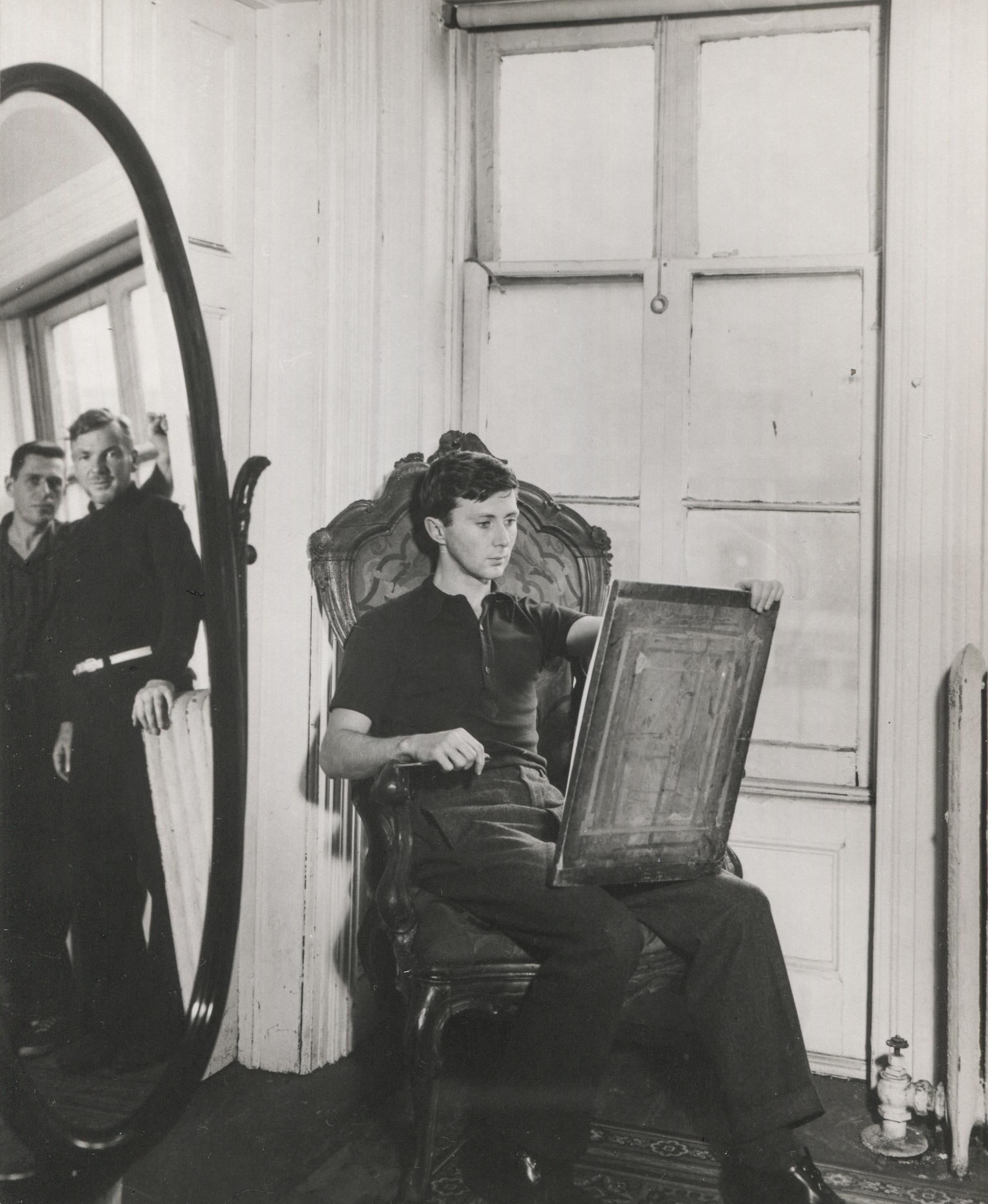 George Tooker with Paul Cadmus and Jared French - Photograph by George Platt Lynes