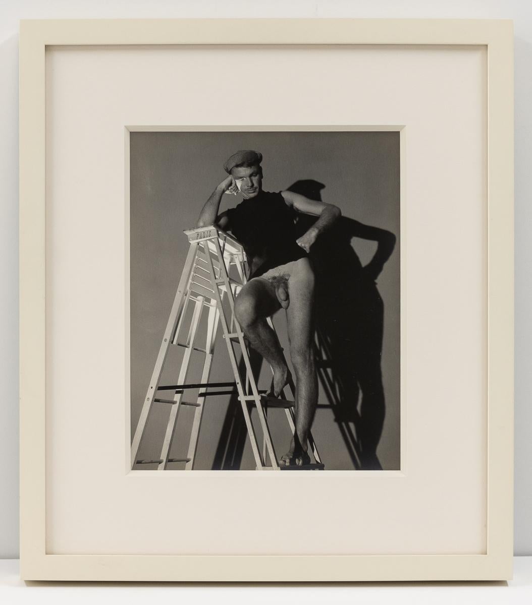 Jared French on Ladder - Contemporary Photograph by George Platt Lynes