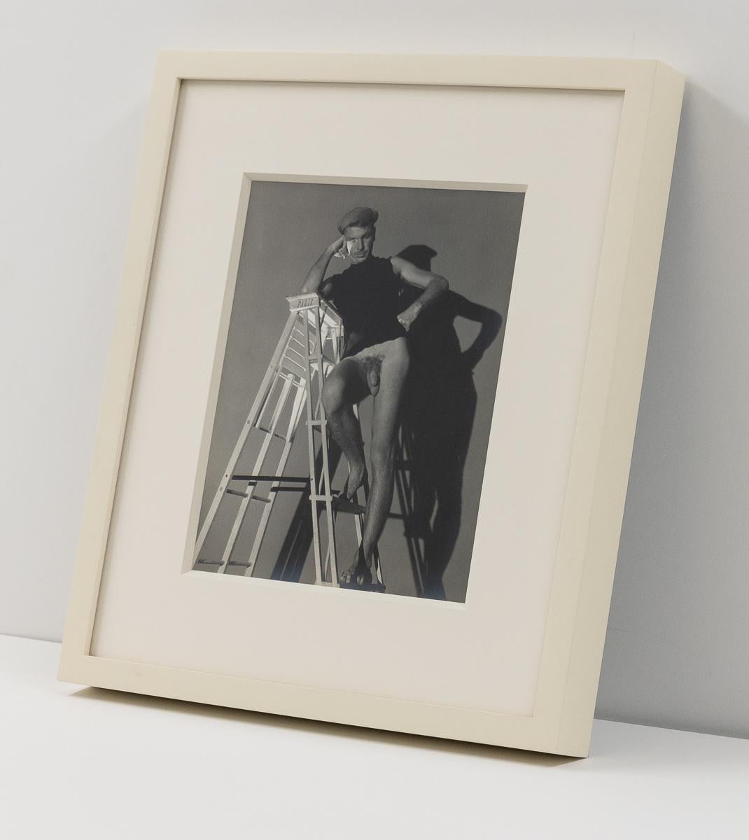 Jared French on Ladder
c. 1940s

Stamped “George Platt Lynes 640 Madison Avenue, New York” in black ink, verso

Gelatin silver print

9.25 x 7.5 inches, image

Contact gallery for price.

This work is offered by ClampArt in New York City.