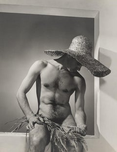 José Pete Martinez avec un chapeau de paille