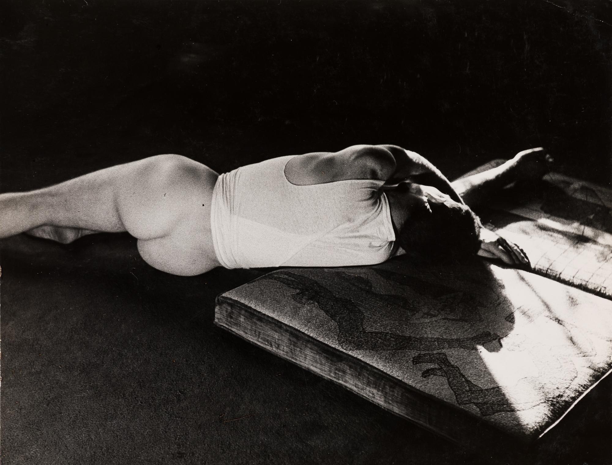 George Platt Lynes Black and White Photograph - Nude Reclining, Mel Fillini